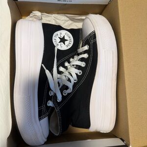 Converse Black and White Platform Sneakers